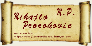 Mihajlo Proroković vizit kartica